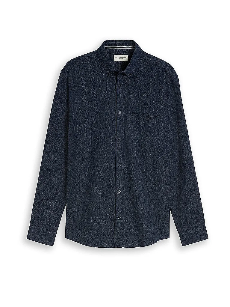 Camisa Regular Fit azul oscuro M - Tom tailor - FashionsVida