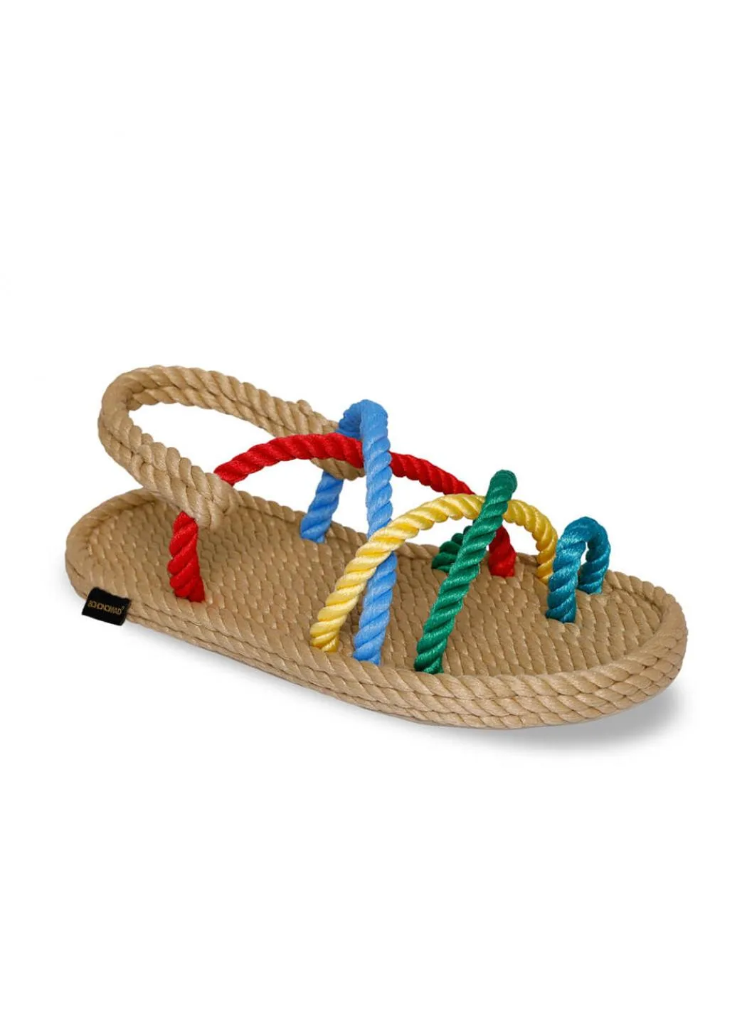 Ibiza Sandals Beige/multi BO.0006 - BOHONOMAD - FashionsVida