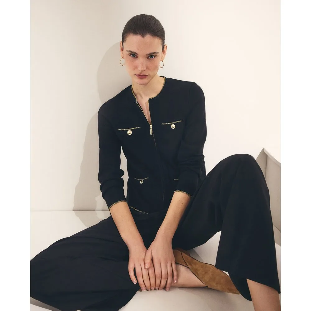 Chaqueta de mujer lurex cremallera - Woman El Corte Inglés - FashionsVida
