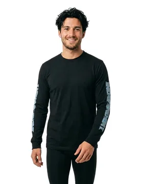T-shirt à Manches Longues Ancient Groundwork Black L - Independent - FashionsVida