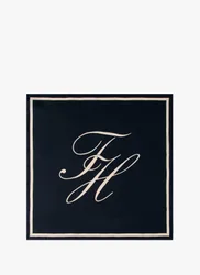 Foulard en soie avec motif monogrammé