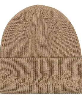 Bonnet Chain Stitch Cuff Brown One Sze unisex - Scotch & Soda - FashionsVida