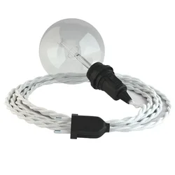 Cables Lampe Suspendue Pour Abat-jour Tc01 3 M White / Black One Size