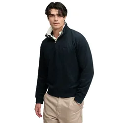 Sweat à Demi-zip Essential Serif Logo Dark Navy XL