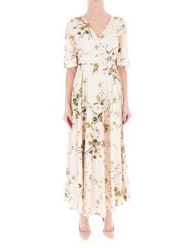 Abito lungo scollo a V AVORIO XL - Rinascimento - FashionsVida