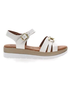 Sandali bianchi con platform e fibbia dorata 5 37 - PRIMA RIGA - FashionsVida