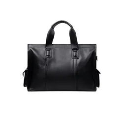 Leather Men's Bag Simple Casual Briefcase Top Grain Leather Computer Bag Large Capacity Crossbody Handbag