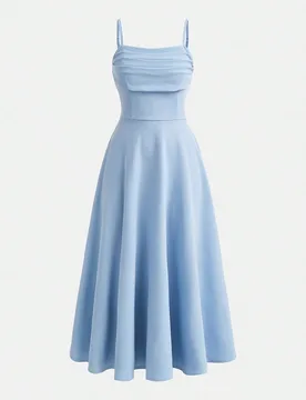 Vestido de tirantes sin mangas con volantes delanteros de punto para fiesta/fiesta/vacaciones para adolescentes, vestido de noche para niñas, cena, f - Shein - FashionsVida