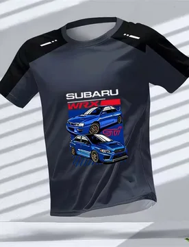 Men's sports SUBARU short sleeved T-shirt casual round neck loose half sleeved 2026 summer WRX STI car fan clothing base trendy - Aliexpress - FashionsVida