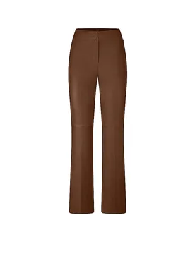 Pantalones de cuero marrón 42 - Riani - FashionsVida