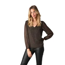Chemisier à Manches Longues Ellina Black L