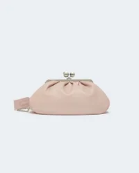 Pasticcino bag misura media Weekend in pelle rosa con doppia tracolla removibile