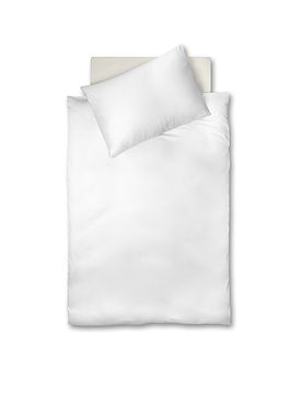 Satin Bettwäsche 70x90cm/140x200cm Royal Weiss weiss baby
