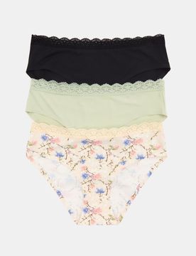 Slip con pizzo confezione da 3 pezzi - multicolor