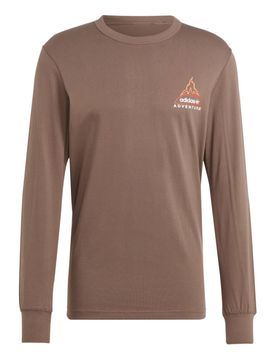Adventure Volcano Graphic Longsleeve - T-Shirt-langarm - braun - Herren - Size: M