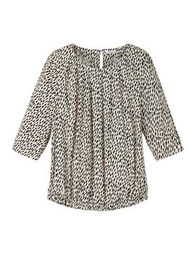 SHEEGO Blusa ecru / negro