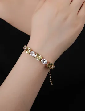 Luxury Square Round Cubic Zirconia Bridal Wedding Engagement Bracelet Women Jewelry Gift CK10187 - Aliexpress - FashionsVida
