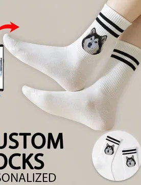 Par de calcetines personalizados con diseño de barco, calcetines personalizados con cara, calcetines para parejas, calcetines personalizados con foto - Shein - FashionsVida