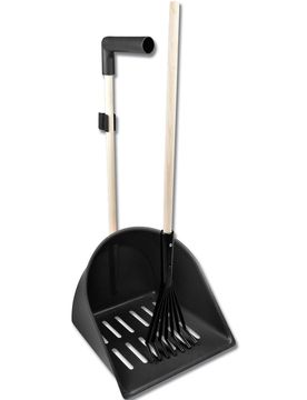 XL Bollensammler Shaker, mit Rechen, schwarz