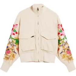 Chaqueta de mujer patch flores