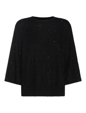 T-shirt in lana nera