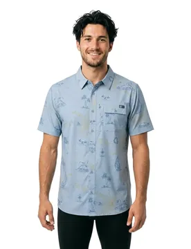 Chemise à Manches Courtes Flagship Uv Button Up Clear Sky XL