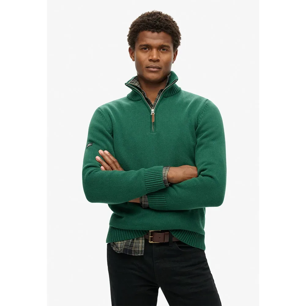 Maglione Classics Henley Forest Green 2XL - Superdry - FashionsVida