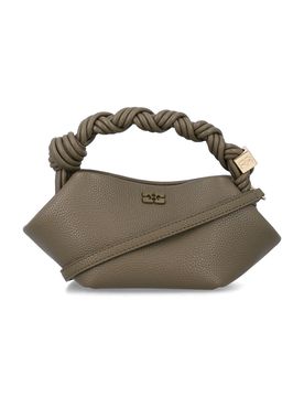 Mini Bou Grained Handbag with Braided Handle and Butterfly Logo Dice