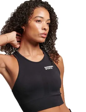 Soutien-gorge De Sport Core Seamless Mid Impact Black 2XL-3XL - Superdry - FashionsVida