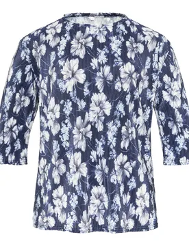 Plissee-Shirt „Anni“ blau S Damen - wedolina - FashionsVida