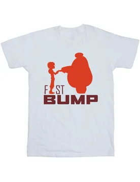 Mens Big Hero 6 Baymax Fist Bump Cutout T-Shirt (White) Cotton - Size Medium - Disney - FashionsVida