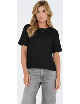 Top de mujer de manga corta con cuello redondo - JDY - FashionsVida
