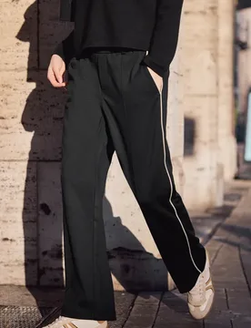Street One Straight Leg Hose female Schwarz - Street One Studio - FashionsVida