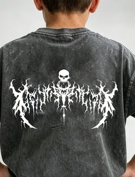 Pieza Camiseta de manga corta con estampado lavado para niños preadolescentes, ropa juvenil para estudiantes, top de verano para niños listos para j - Shein - FashionsVida