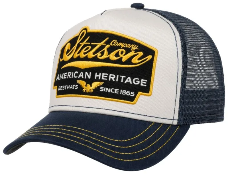 Cap - Trucker Cap American Heritage - schwarz/weiß/blau - Unisex - unisex - Stetson - FashionsVida