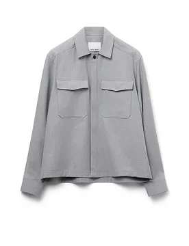 Overshirt 555 gris claro L - Final Draft - FashionsVida