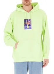 Felpa con cappuccio VERDE LIME XL
