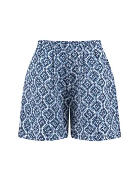 Weird Fish Isabella Printed Double Cloth Shorts Size 12 - holiday-shop holiday-shop womens-summer-shop new-arrivals all new-arrivals womens offers all - Twilight - FashionsVida