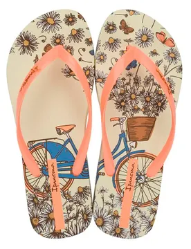 Infradito Mari Bloom Beige / Orange / Golden EU 38