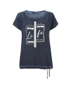 Camiseta azul oscuro 44 - Doris Streich - FashionsVida