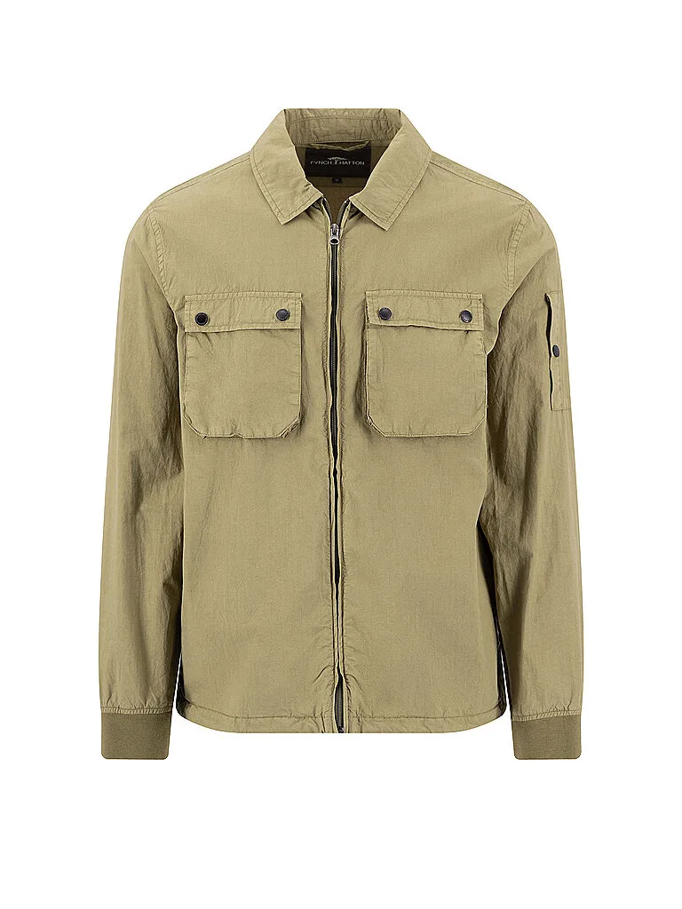 Sobrecamisa oliva XXL - Fynch-Hatton - FashionsVida