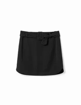 Mini-jupe ceinture broderie BLACK XL female - Desigual - FashionsVida