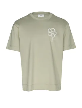T-shirt PEDRO EMB vert clair M - Nn.07 - FashionsVida