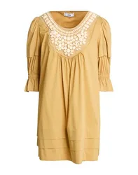 Minivestido Mujer Mostaza 36,38,40 Mujer
