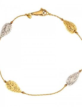 Bracciale donna in oro giallo e bianco 803321706430
