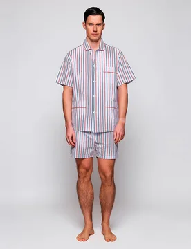 Pijama corto de hombre rayas - Mirto - FashionsVida