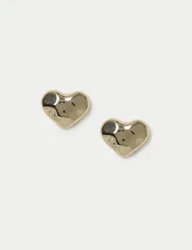 Ct Gold Plated Heart Stud Earrings Gold female