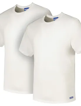 Hugo T-shirt à Manches Courtes Naolo Blue 2 Unités White M