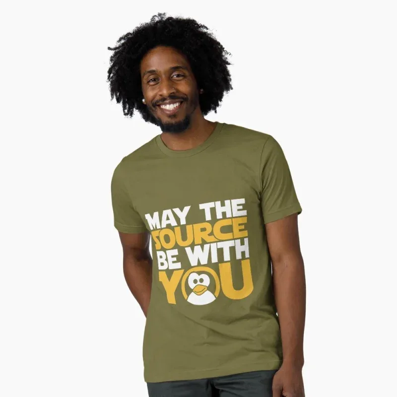 May The Source Be With You Linux Penguin 0416 Funny Developer Gift t shirt for Software Engineer Graphic clothes All size Tops - Aliexpress - FashionsVida