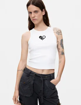 Débardeur 100 % coton WHITE XS female - Desigual - FashionsVida